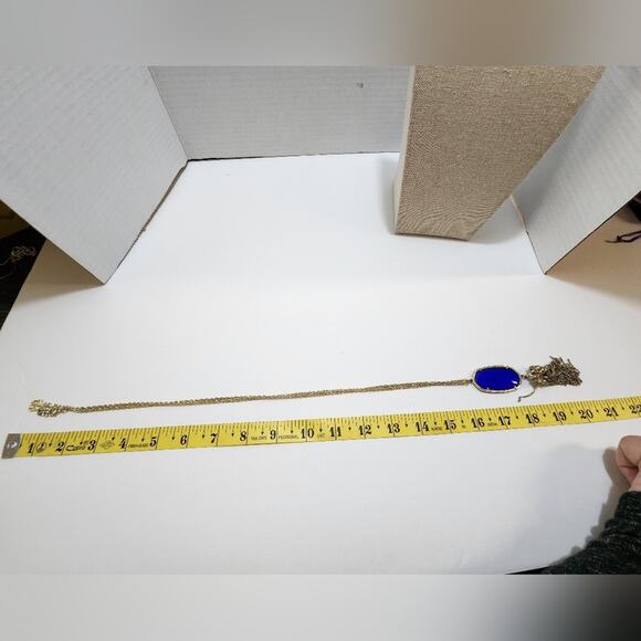 Kendra Scott Cobalt Blue and Gold Rayne Necklace‎ - Picture 5 of 7